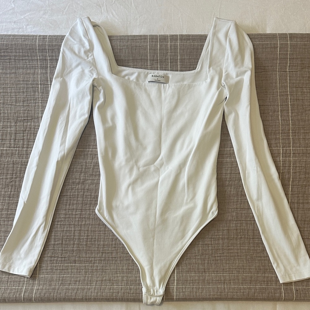White Long Sleeve Bodysuit